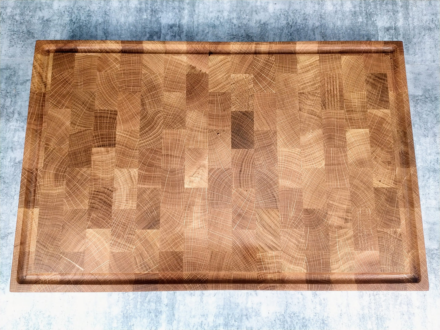 Stort Slaktarblock/ Skärbräda i Ek Ändträ 51x32x5cm