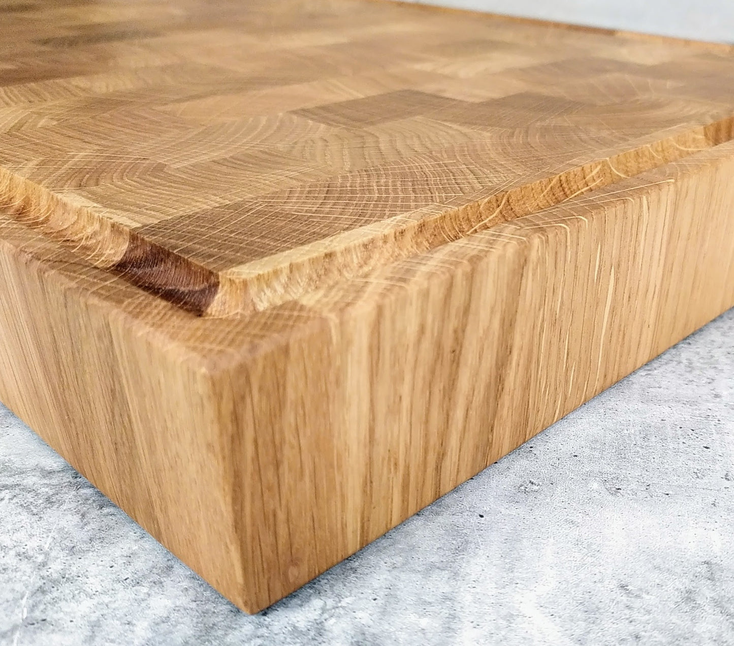 Stort Slaktarblock/ Skärbräda i Ek Ändträ 51x32x5cm